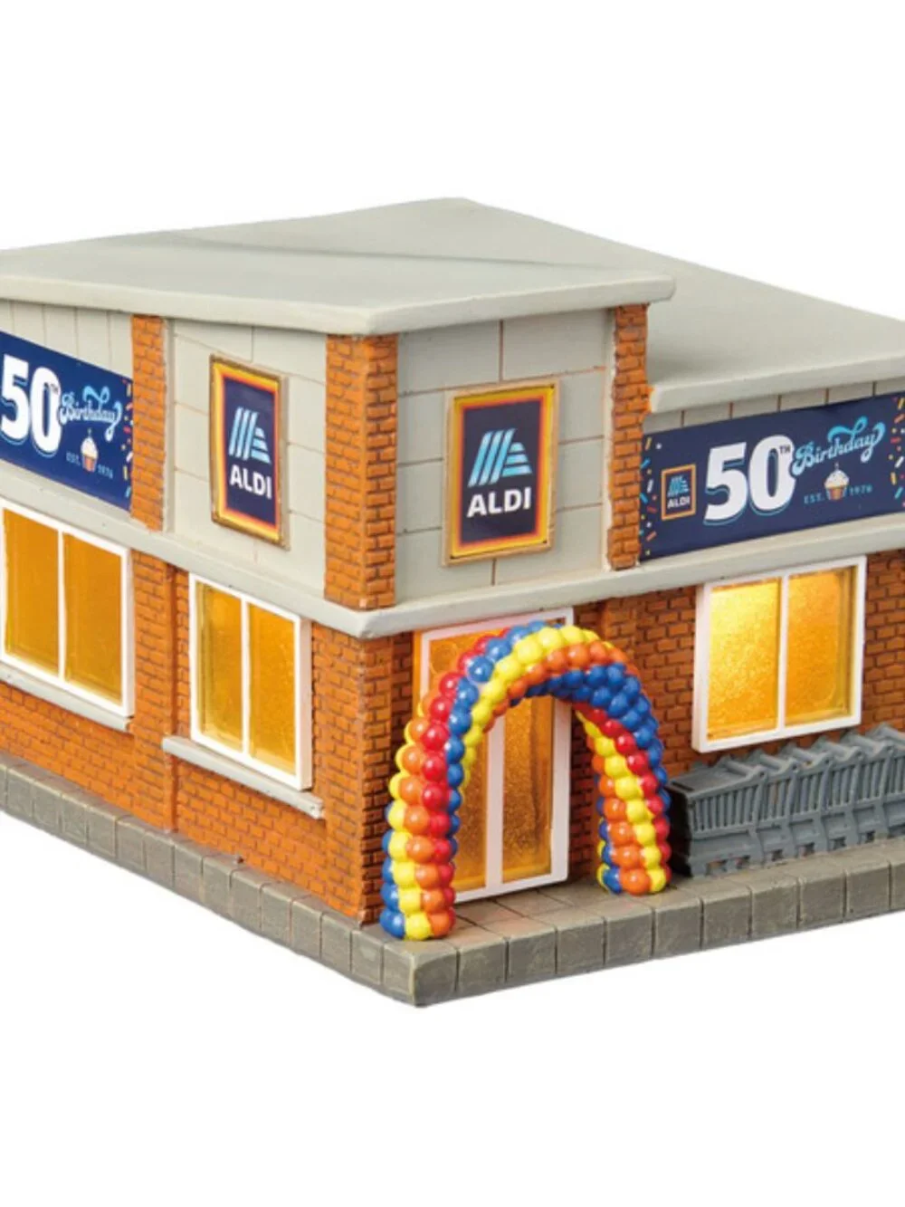 Aldi 50th Birthday Store Light Up! Balloon Arch + Aldi Die Cast US Truck, NEW